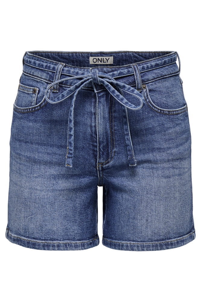 ONLGIANNA MW BELTED SHORTS AZG DNM 15340706 MEDIUM BLUE DENIM